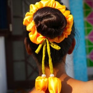 Double Tulip Scrunchie (Yellow)