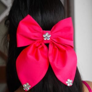 Bunny Tail Bow Clip