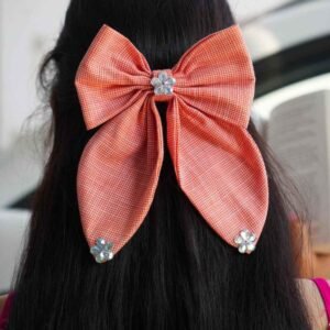 Bunny Tail Bow Clip