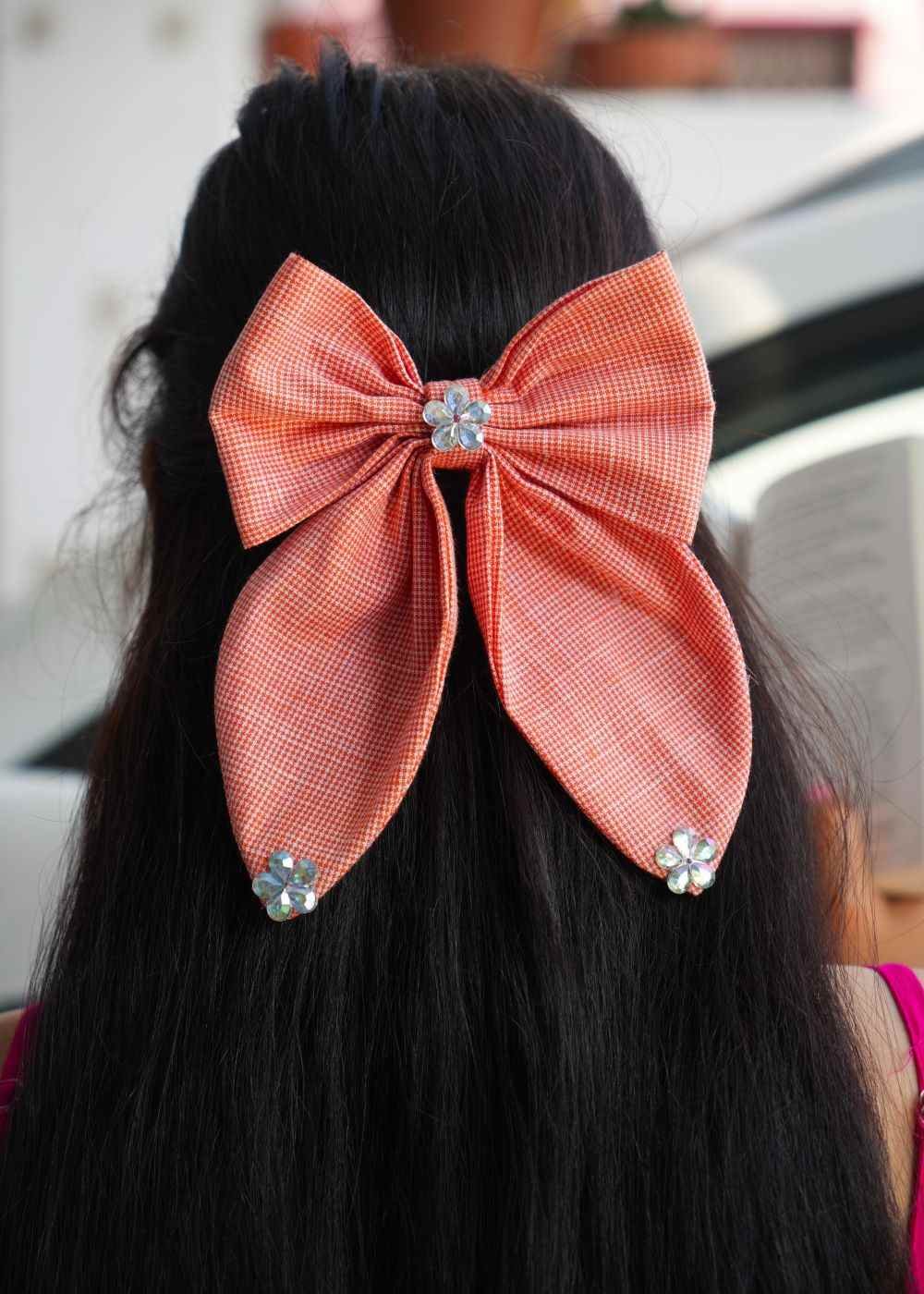 Bunny Tail Bow Clip
