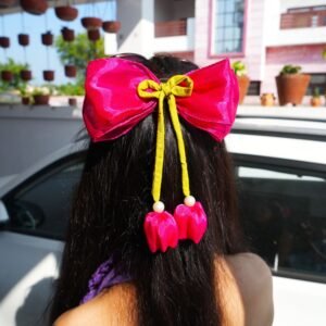 Pearl Tulip Bows Clip