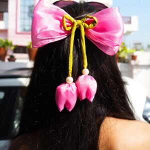 Pearl Tulip Bows Clip