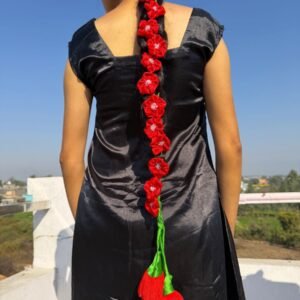 Red Satin Parandi/Lachha Dori