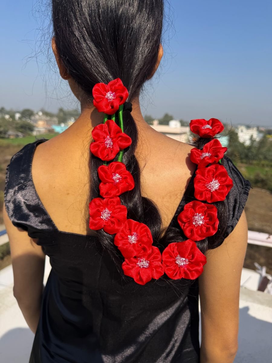 Red Satin Parandi/Lachha Dori - Image 4