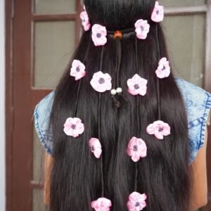 Pink full Floral hairband